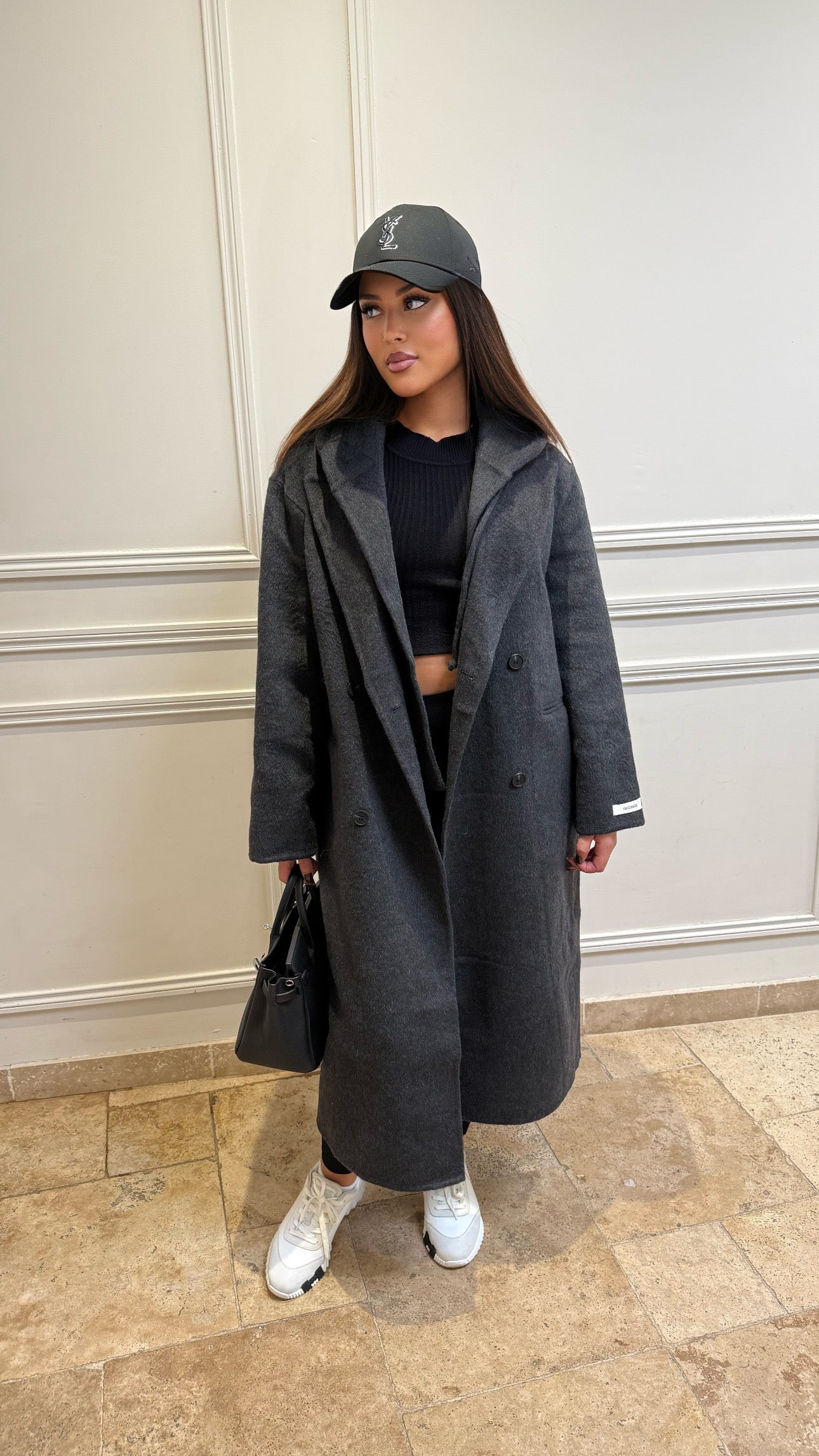 Manteau en laine à capuche